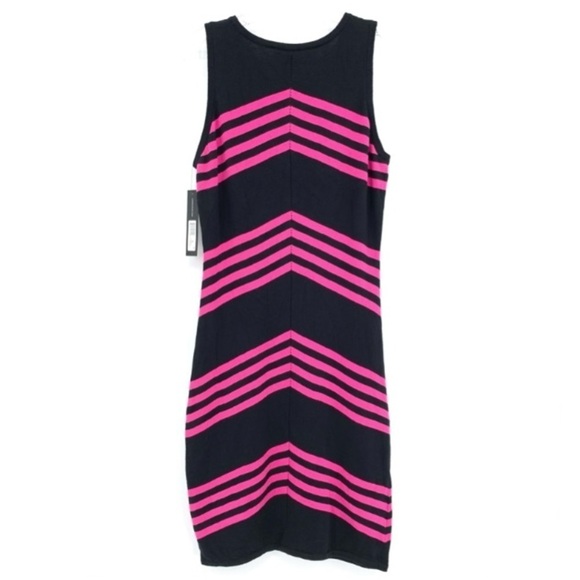 Andrew Marc Sleeveless Pink Striped Cotton Sweater Knit Dress NWT - Picture 2 of 9